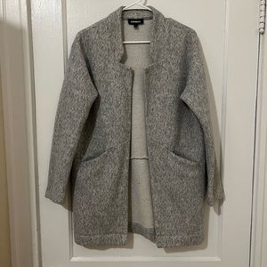 Express grey sweater blazer